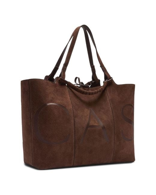 Casadei Brown Leather Tote Bag
