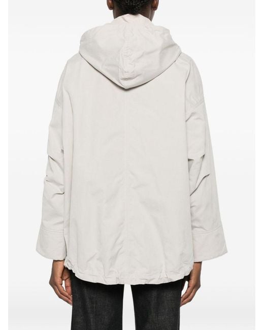 Brunello Cucinelli White Padded Parka Coat