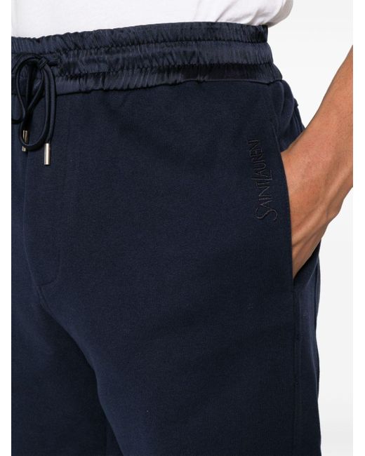 Saint Laurent Blue Cotton Trousers for men