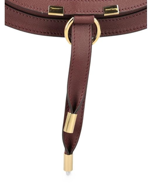 Chloé Red Marcie Mini Leather Shoulder Bag