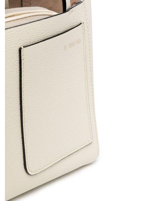 Valextra Natural Mini Leather Bucket Bag