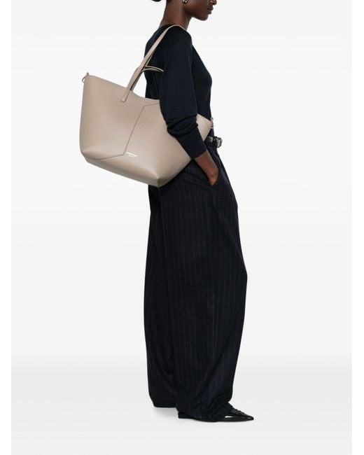 Emporio Armani Natural Medium Leather Tote Bag
