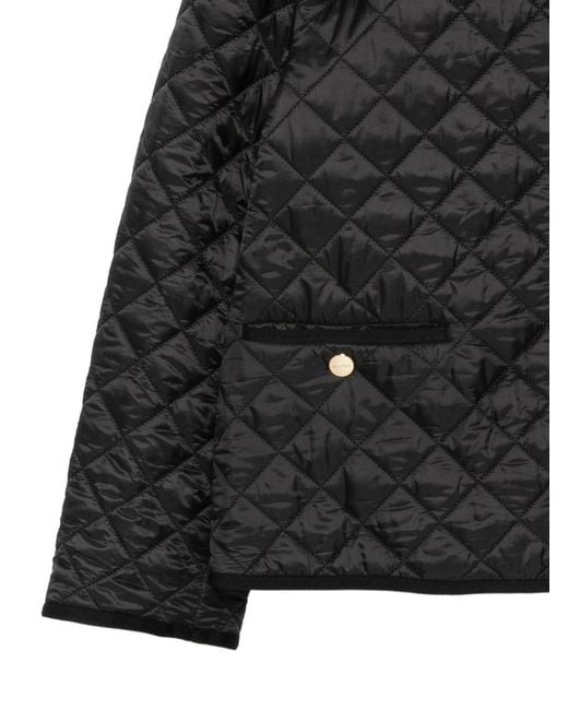 Max Mara Black Nylon Quilted Blouson Jacket