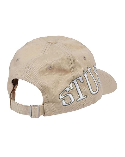 Cappello Baseball Con Logo di Stussy in Natural da Uomo