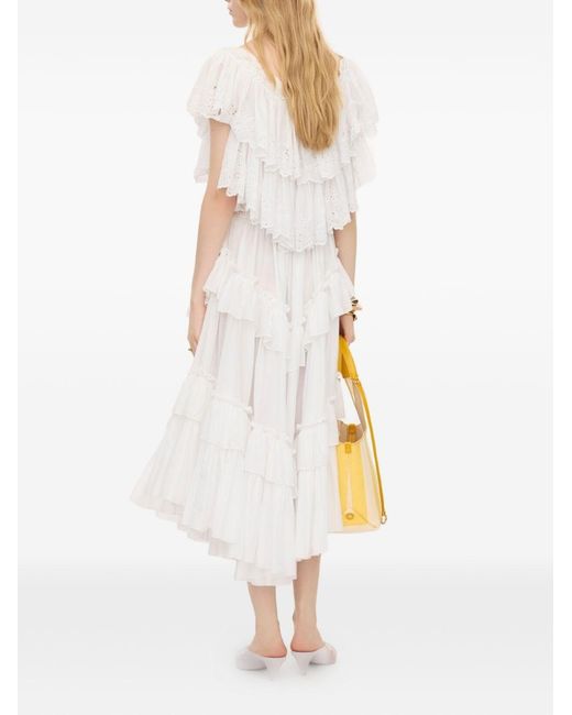 Chloé White Cotton Maxi Skirt