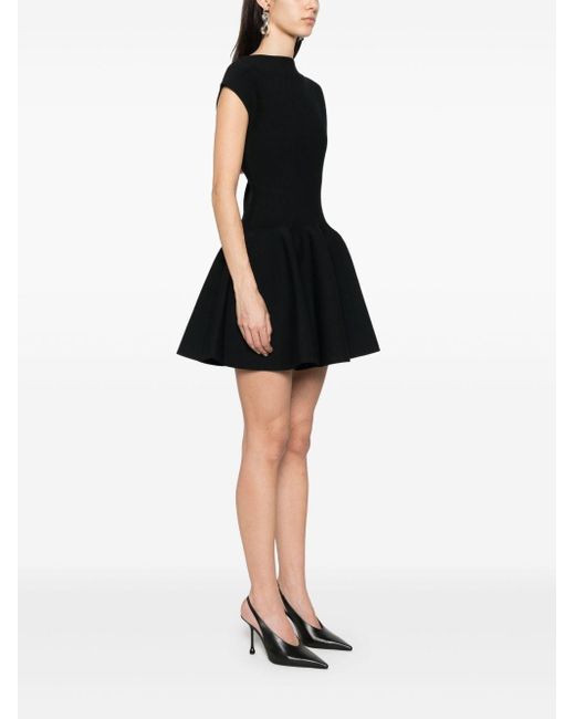 Alaïa Black Cap Sleeve Mini Dress
