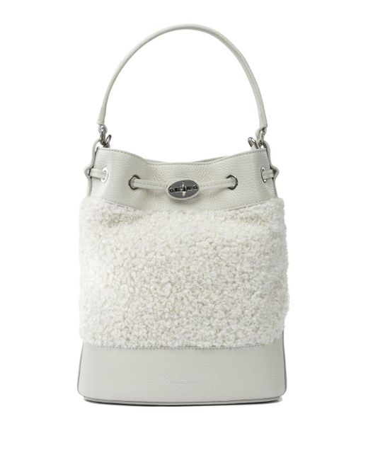 Zanellato Gray Mondà Dolly Small Leather Bucket Bag