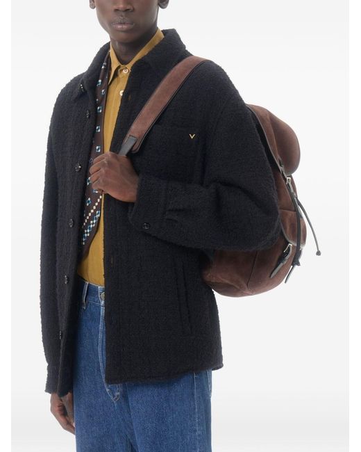 Valentino Blue Vlogo Tweed Jacket for men