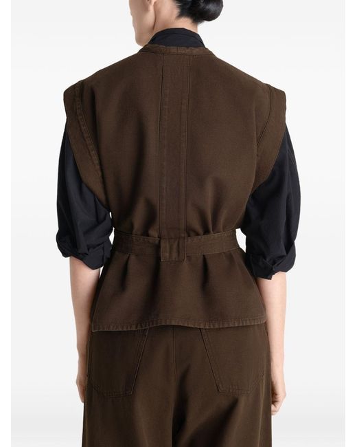 Lemaire Brown Cotton Tank Top