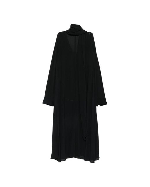 Totême Black Rounded Collar Dress