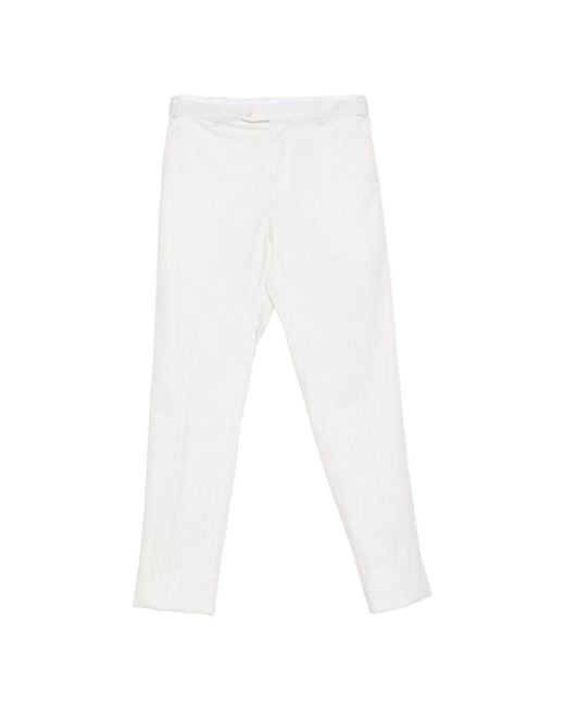 Brioni White Cotton Trousers for men