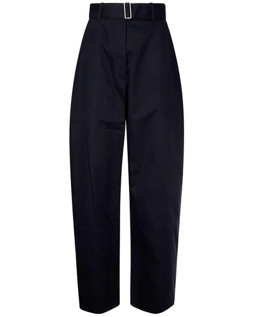 Studio Nicholson Blue Round Leg Cotton Trousers