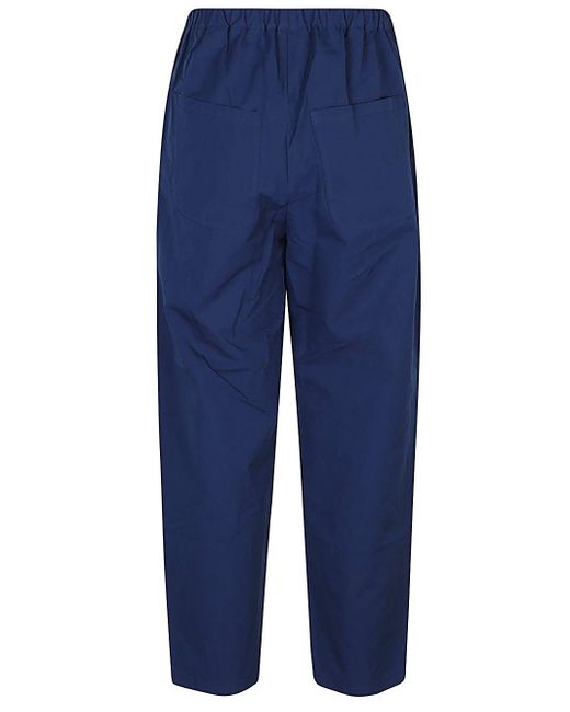 Apuntob Blue Regular Fit Cotton Trousers