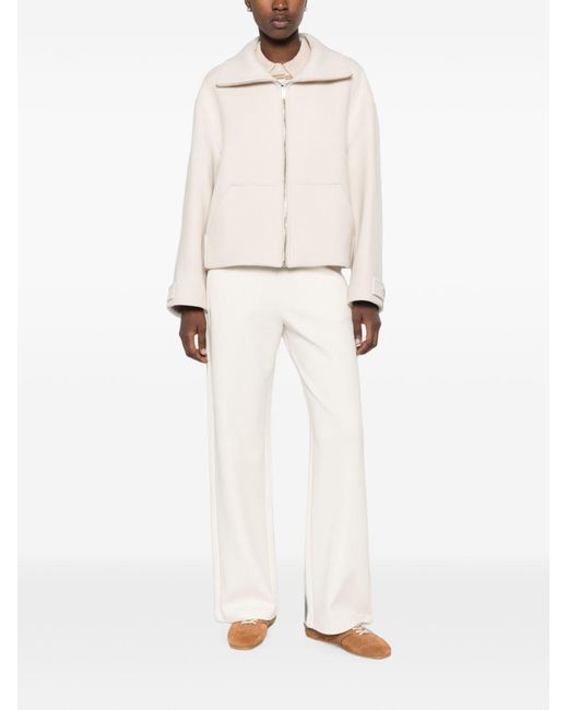 Semicouture White Jeanie Wool Coat