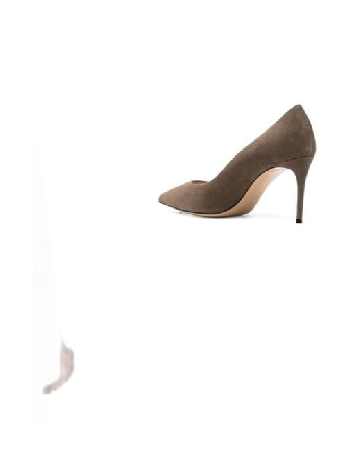 Casadei Natural Suede Leather Pumps