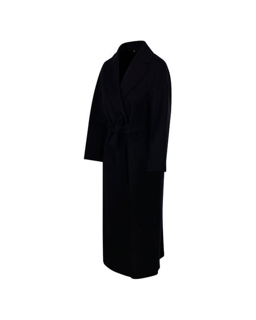 Max Mara Black Wool Long Coat