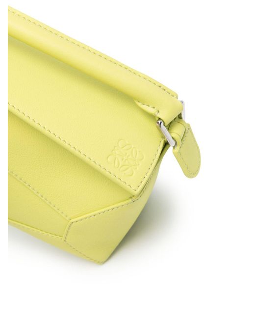Loewe-Paulas Ibiza Yellow Puzzle Edge Leather Mini Bag