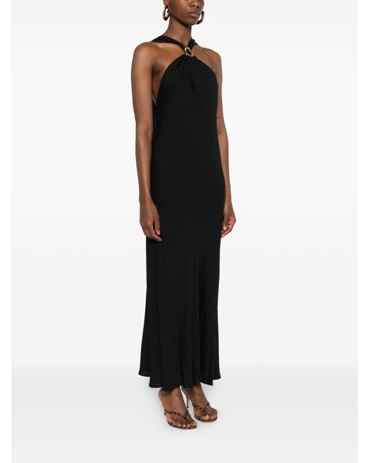 Forte_forte Black Silk Blend Long Dress