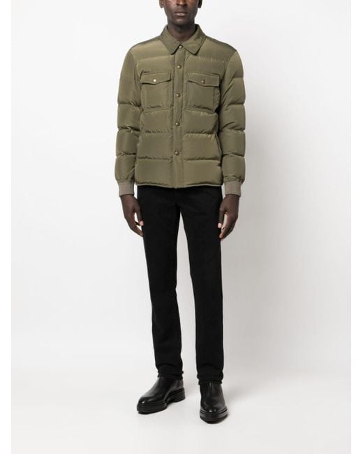 Tom Ford Green Padded Jacket In Techno Ottoman for men
