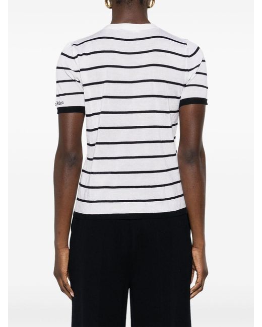 Max Mara White Striped T-Shirt