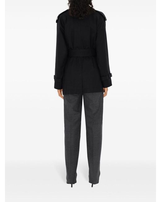Burberry Black Cotton Trench Coat