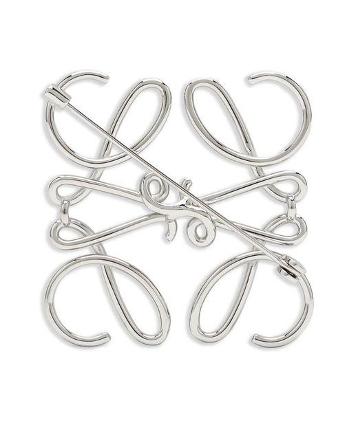 Loewe White Anagram Brooch