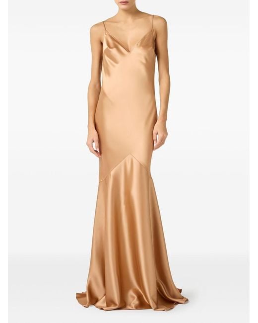 Elisabetta Franchi Orange Long Dress