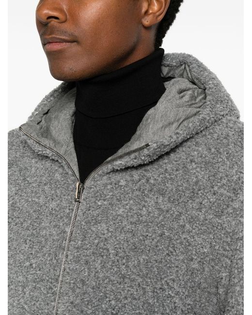 Herno Gray Fleece Blouson Jacket for men