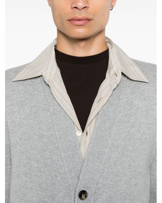 Bottega Veneta Gray Cashmere Cardigan for men