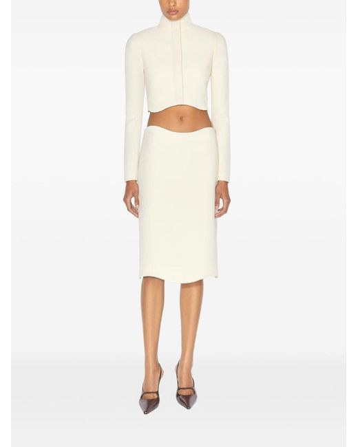 Alaïa White Wool Tailored Jacket