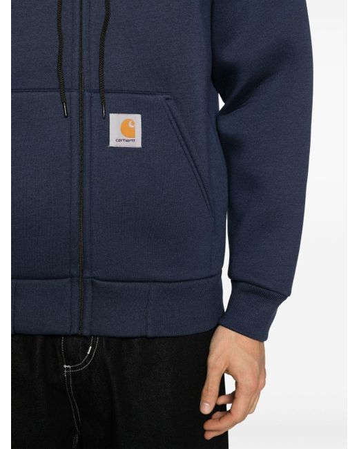 Carhartt Blue Cotton Blend Hoodie for men