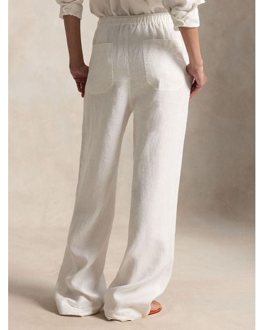 Polo Ralph Lauren White Linen Trousers
