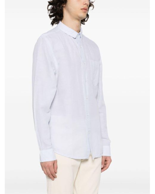 Calvin Klein White Monogram-embroidered Shirt for men