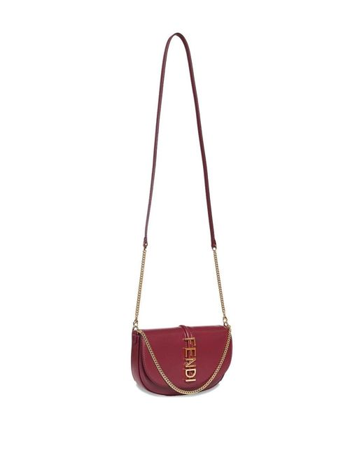 Fendi White Graphy Leather Mini Bag