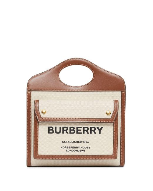 Burberry White Pocket Mini Handbag