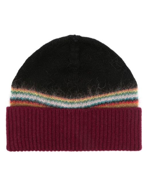 Paul Smith Red Signature Stripe Wool Beanie for men