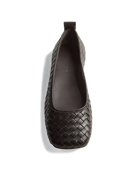 Bottega Veneta Black Flat Intreccio