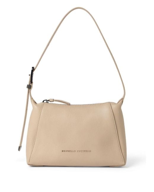 Brunello Cucinelli Natural Bc Duo Leather Shoulder Bag