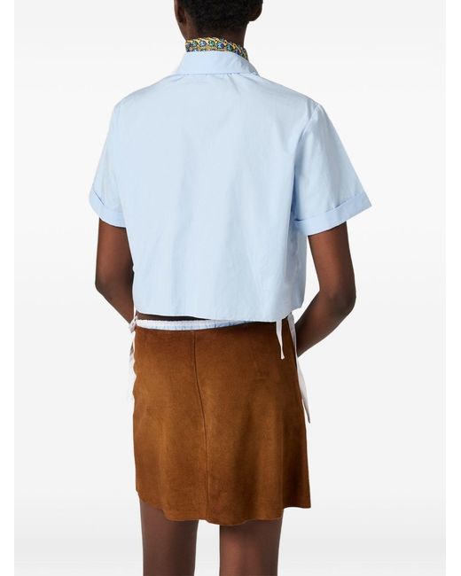 Miu Miu Blue Cotton Shirt