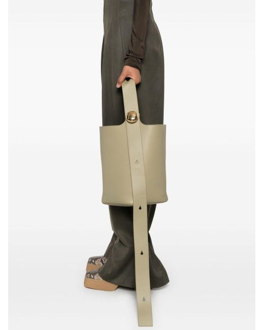 Loewe White Medium Pebble Leather Bag