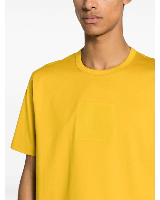 C P Company Yellow Metropolis Series Mercerized-jersey T-shirt for men