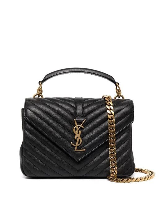 Borsa College Medium di Saint Laurent in Black