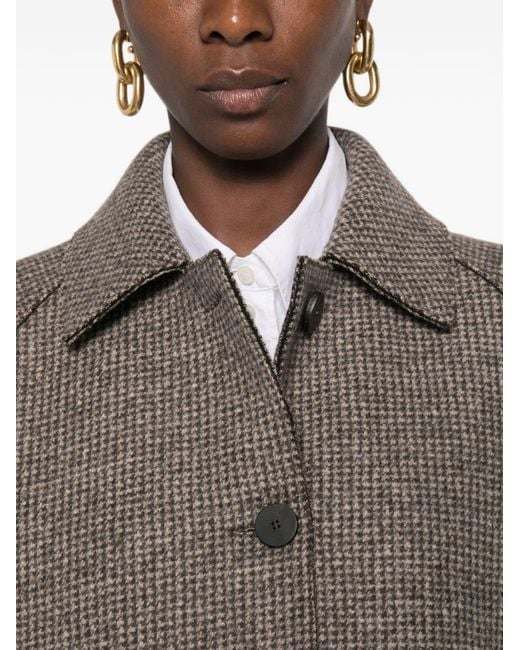 Harris Wharf London Gray Wool And Cashmere Blend Coat