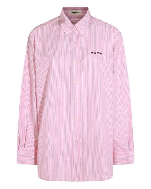 Miu Miu Pink Poplin Shirt