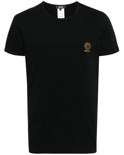 T-shirt con stampa Medusa di Versace in Black da Uomo