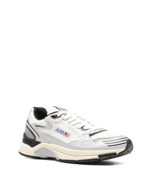 Autry White Hyperway Low Sneakers for men