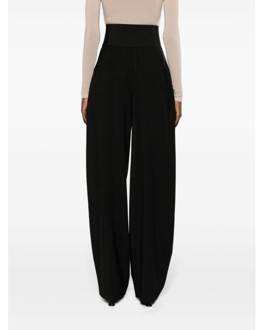 Alaïa Black High-waisted Belted Trousers