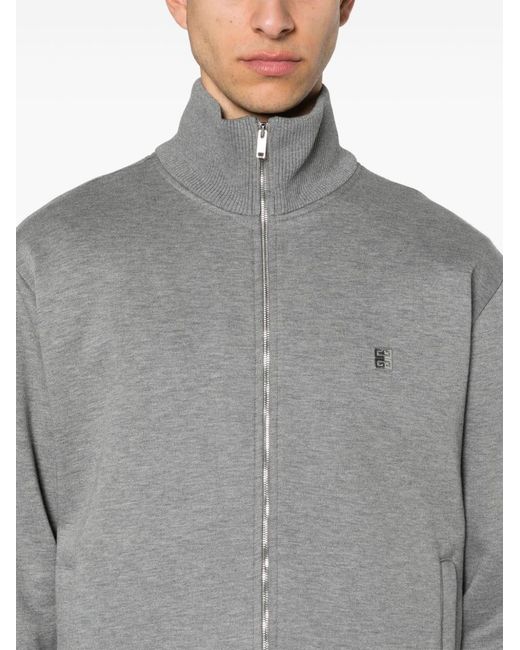 Givenchy Gray Zip Through Sweatshirt for men