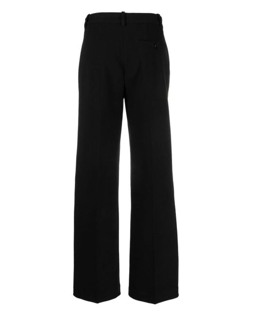 Circolo 1901 Black Straight-leg Cotton-blend Trousers