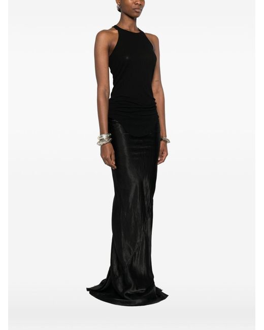 Rick Owens Black Asymmetric Tank Top